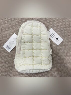 Quilted Mini Crossbody Bag in Ivory